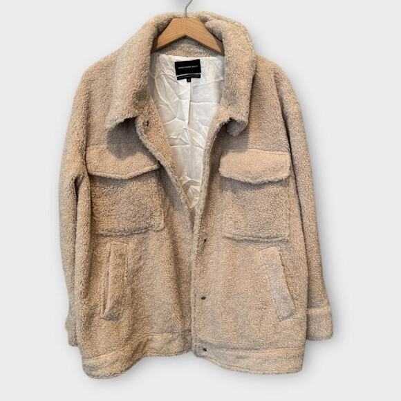 Something Navy Faux Shearling Teddy Jacket Size XL - Picture 6 of 9